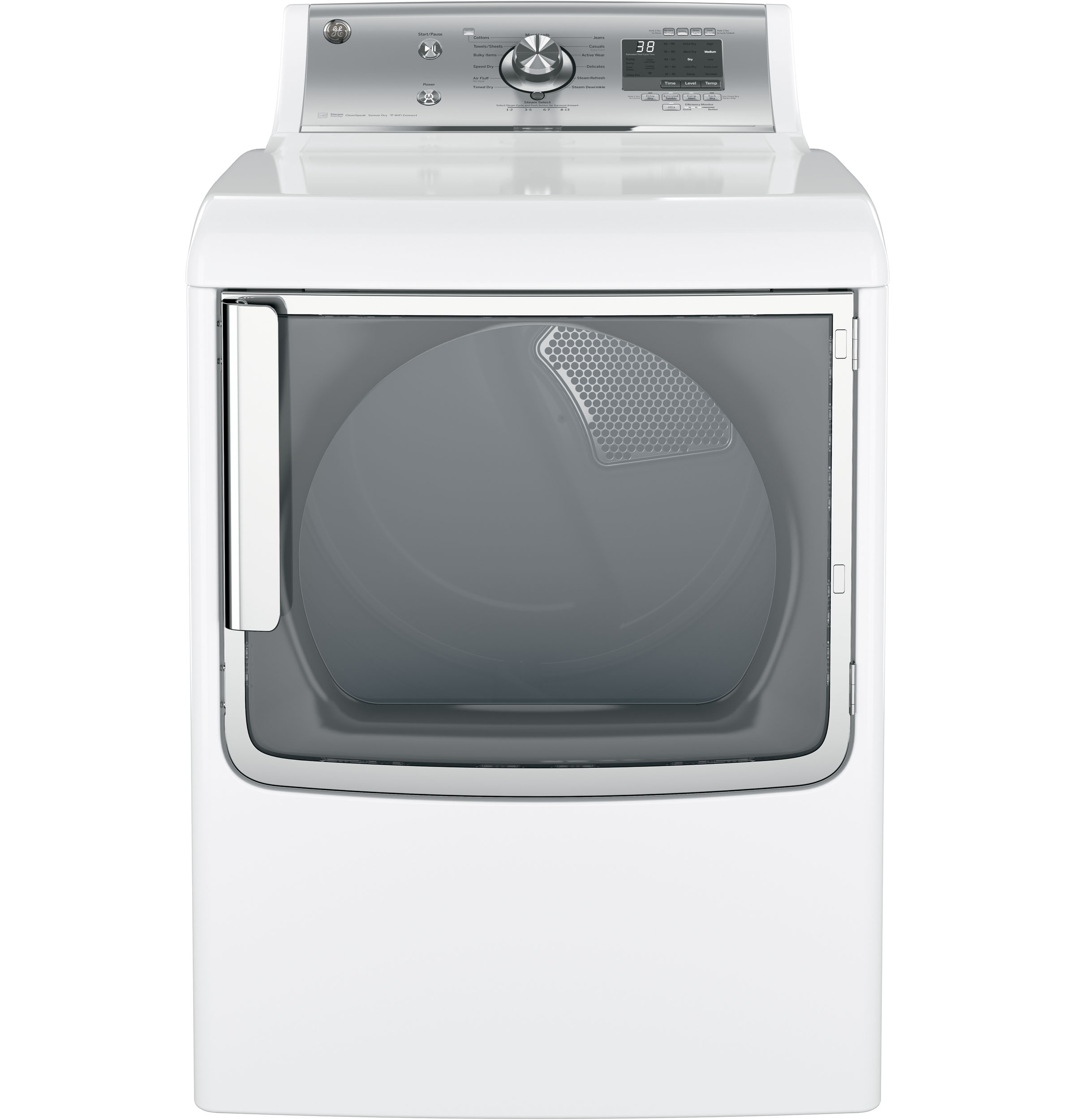 GE 7 8 Cu Ft Capacity Electric Dryer With Stainless Steel Drum And